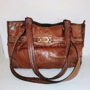 Etienne Aigner Handbag Leather Brown Hand Bag Vintage Purse Many Compartments